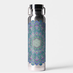 Bouteille D'eau Fleur De Vie - Mandala India Style 1