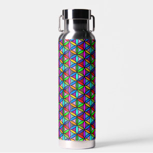 Bouteille D'eau FLEUR DE VIE - motif 2 dégradés multicolores
