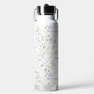 Bouteille D'eau Fleur sauvage violette élégante