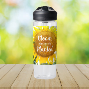 Bouteille D'eau Fleurissez là où vous êtes planté Soleil Jaune Tou
