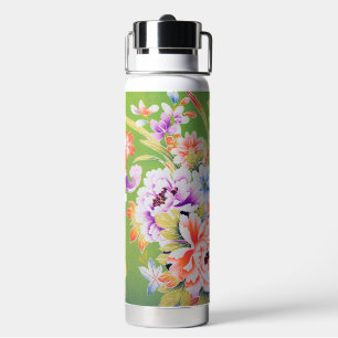 Bouteille D'eau Fleurs, composition florale japonaise