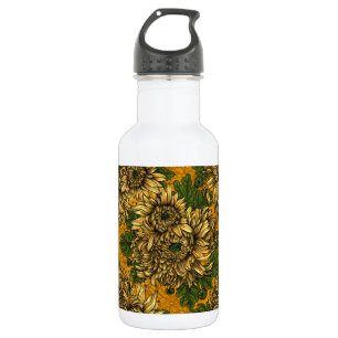 Bouteille D'eau Fleurs de chrysanthème jaune