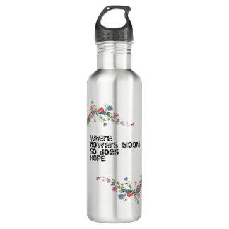 Bouteille D'eau Fleurs et espoir design