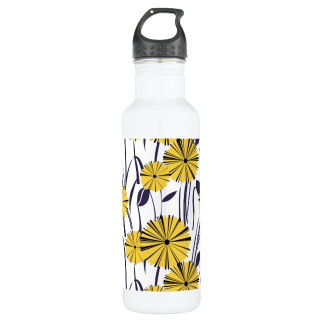 Bouteille D'eau Fleurs jaunes (Devant)