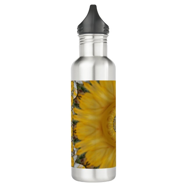 Bouteille D'eau Fleurs rayonnantes : Tournesol doré : Design écoch (Gauche)