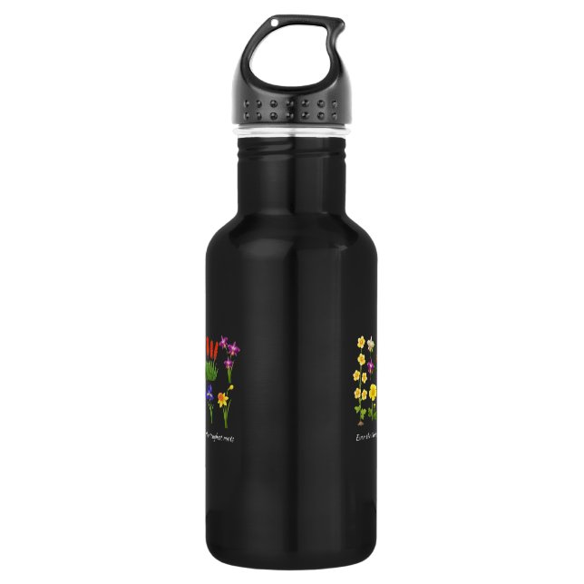 Bouteille D'eau Fleurs sauvages Femmes et filles florales (Devant)