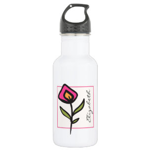 Bouteille D'eau Fleurs sauvages - Pétales roses et orange Personna