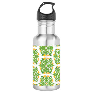 Bouteille D'eau Fleurs Vertes, Motif De Fleurs, Motif Floral