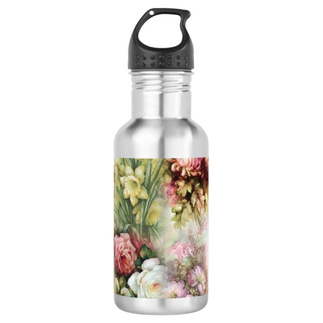 Bouteille D'eau Fleurs vintages (Devant)