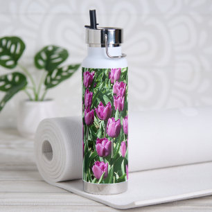 Bouteille D'eau Floral de tulipe pourpre