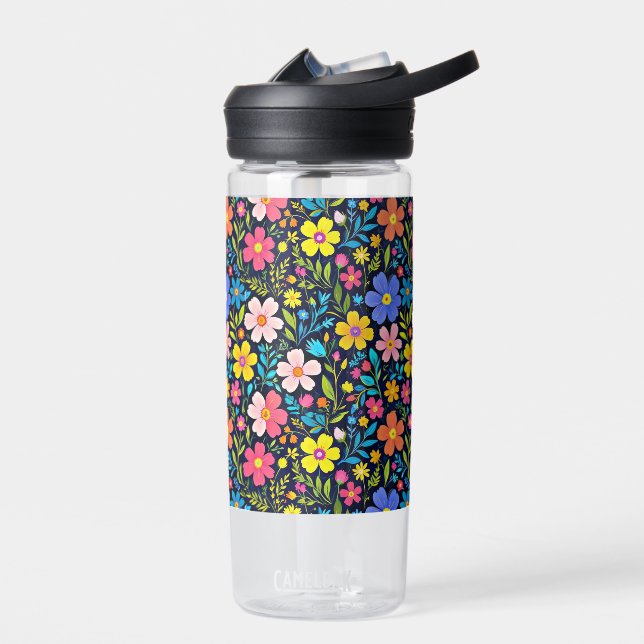Bouteille D'eau Floral Digital Peinture Fleurs Motif-38875 (Gauche)