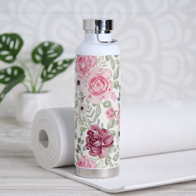 Bouteille D'eau Floral moderne (Yoga)