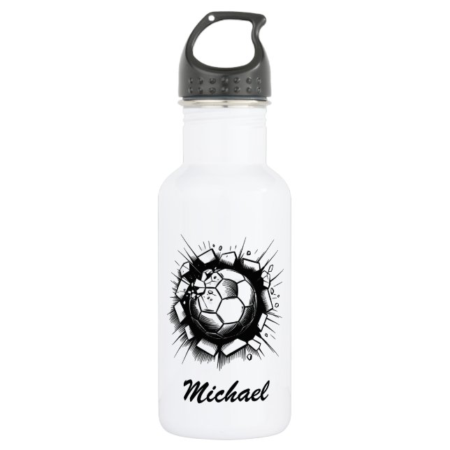 Bouteille D'eau Football de balle de soccer tendance Personnalisé  (Devant)