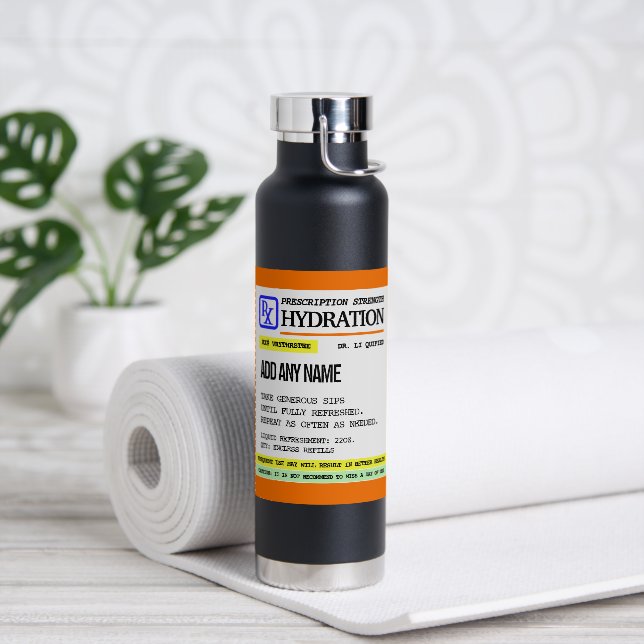 Bouteille D'eau Force de prescription drôle (Yoga)