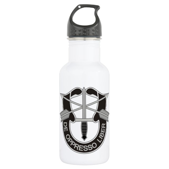 Bouteille D'eau Forces spéciales SF De Oppresso Liber (Devant)