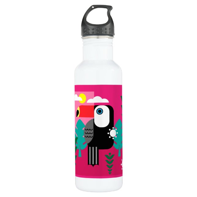 Bouteille D'eau Forêt tropicale tropicale Toucan (Devant)