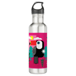 Bouteille D'eau Forêt tropicale tropicale Toucan