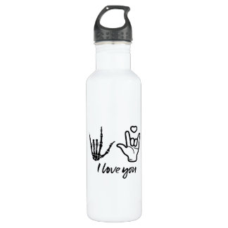 Bouteille D'eau Forme des mains - Squelette Mains du coeur