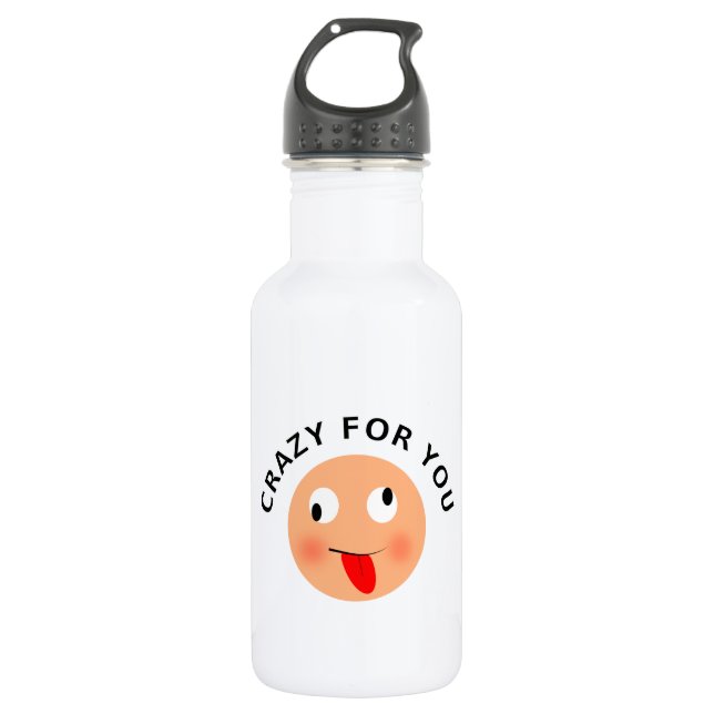 Bouteille D'eau Fou pour toi (Devant)