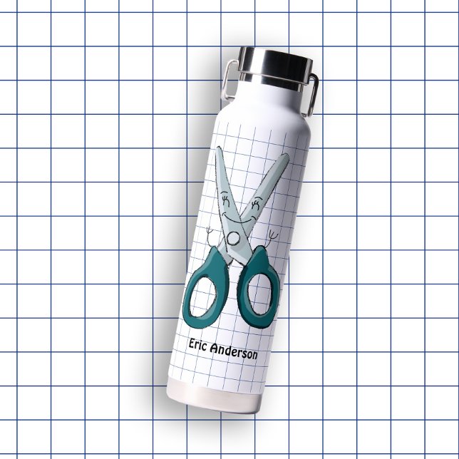 Bouteille D'eau Fournitures scolaires tirées à la main Ciseaux (Hand Drawn School Supplies Scissors Water Bottle
)