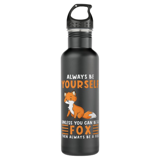 Bouteille D'eau Fox disant drôle (Devant)