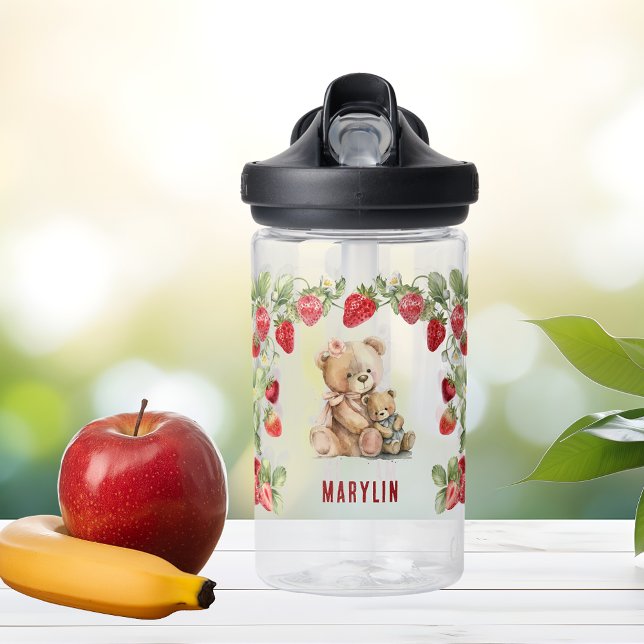 Bouteille D'eau Fraise et ours (Créateur téléchargé)