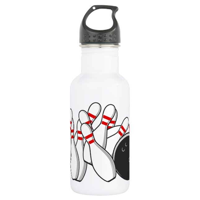 Bouteille D'eau Frappe Bowling Nom Personnalisé (Devant)