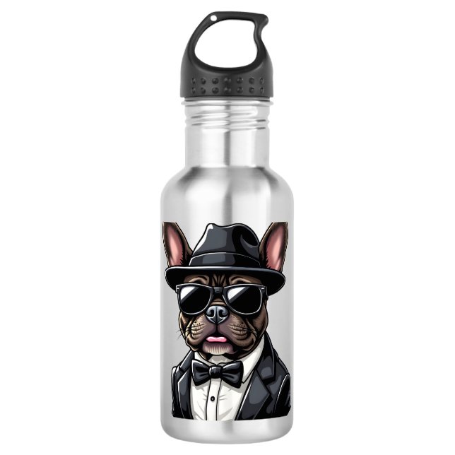 Bouteille D'eau Frenchie The Gangster (Devant)