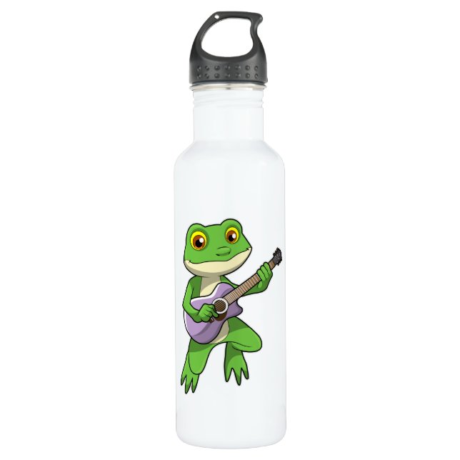 Bouteille D'eau Frog à Musique avec Guitare (Devant)
