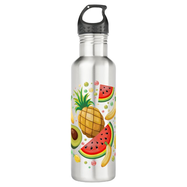 Bouteille D'eau Fruits d'été frais Motif (Devant)