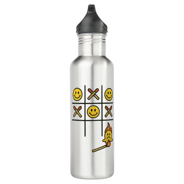 Bouteille D'eau Fun Tic Tac Toe design (Droite)