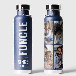 Bouteille D'eau Funcle Fun Uncle Custom Year 4 Photo Collage