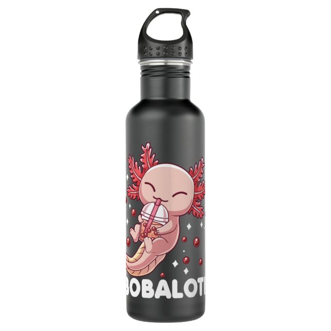 Bouteille D'eau Funny Axolotl Boba Tea Bubble Milk Kawaii (Devant)