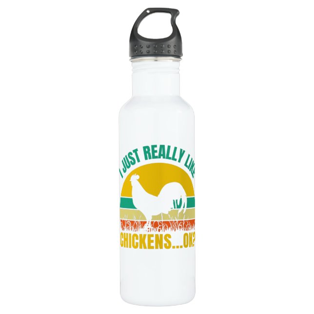 Bouteille D'eau Funny Cute Gift For Pet Chicken Lovers (Devant)