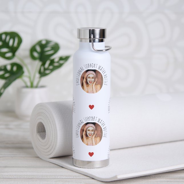 Bouteille D'eau Funny Face Photo Saint Valentin Soutien émotionnel (Yoga)