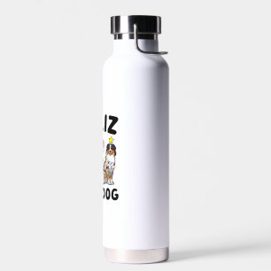Bouteille D'eau Funny Feliz Navidog amoureux des chiens berger aus