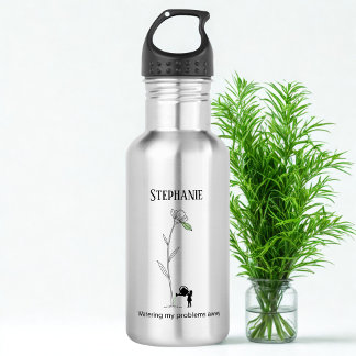 Bouteille D'eau Funny Female Gardener Water Bottle