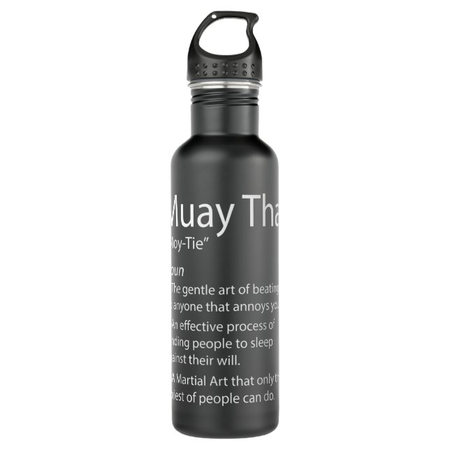 Bouteille D'eau Funny Muay Thai & Thai Boxe - Muay Thai Definiti (Devant)