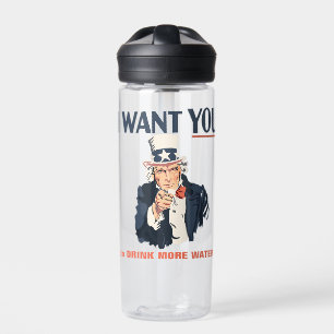 Bouteille D'eau Funny Oncle Sam Patriotique Custom