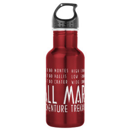 Bouteille D'eau Funny Red White All Mars Trekking Adventure