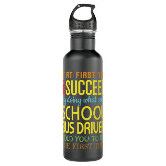 Bouteille D'eau Funny School Bus Conducteur Réussite Don Appréciat
