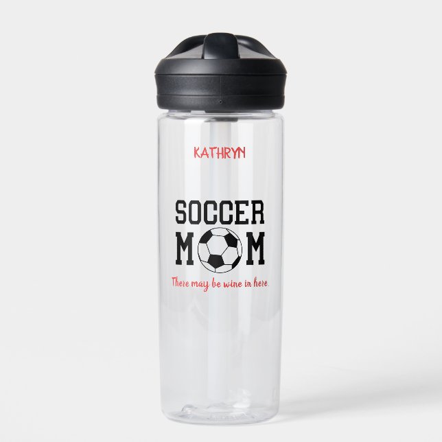 Bouteille D'eau Funny Soccer Maman personnalisée (Extérieur)