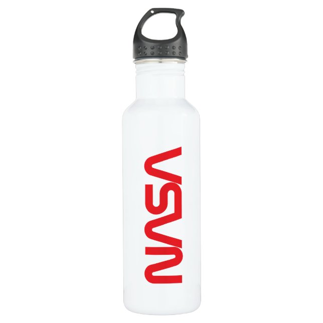 Bouteille D'eau Fusée cirque Iconique NASA blanc 24 oz (Devant)
