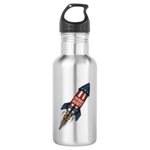 Bouteille D'eau Fusée Patriot 4 juillet Conception de feux d'artif