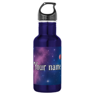 Bouteille d'eau Galaxy Planet - Nom personnalisé