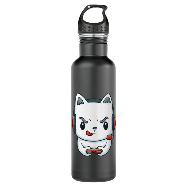 Bouteille D'eau Gamer Kitten (Devant)