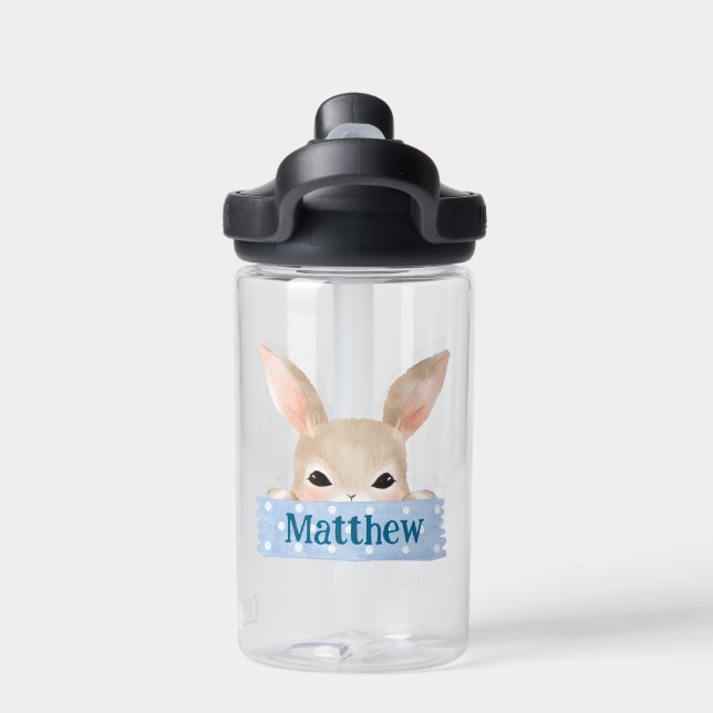 Bouteille D'eau Garçons Aquarelle Bleu Lapin de Pâques (Salle de sport)