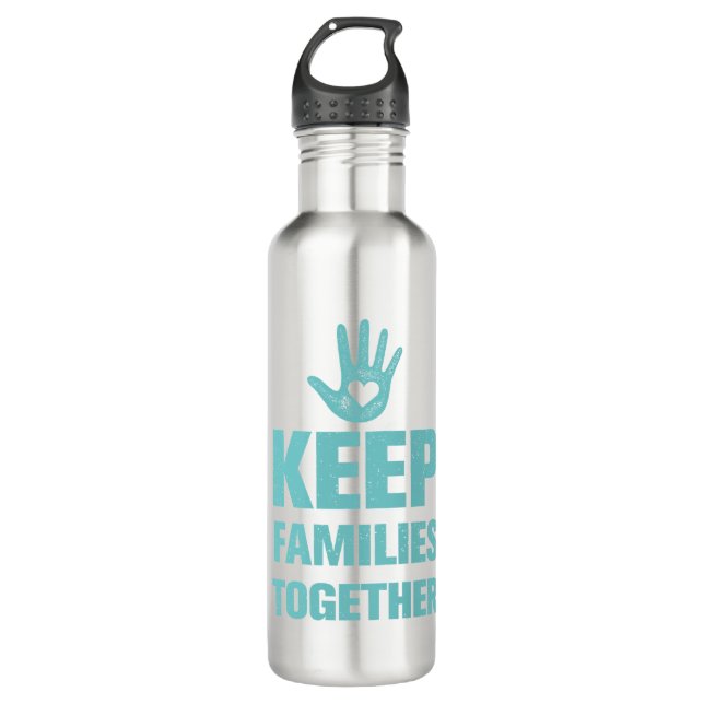 Bouteille D'eau Garder les familles unies (Devant)