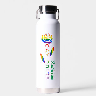 Bouteille D'eau Gay pride Rainbow Flag Rose personnalisé