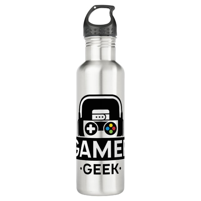 Bouteille D'eau Geek gamer (Devant)
